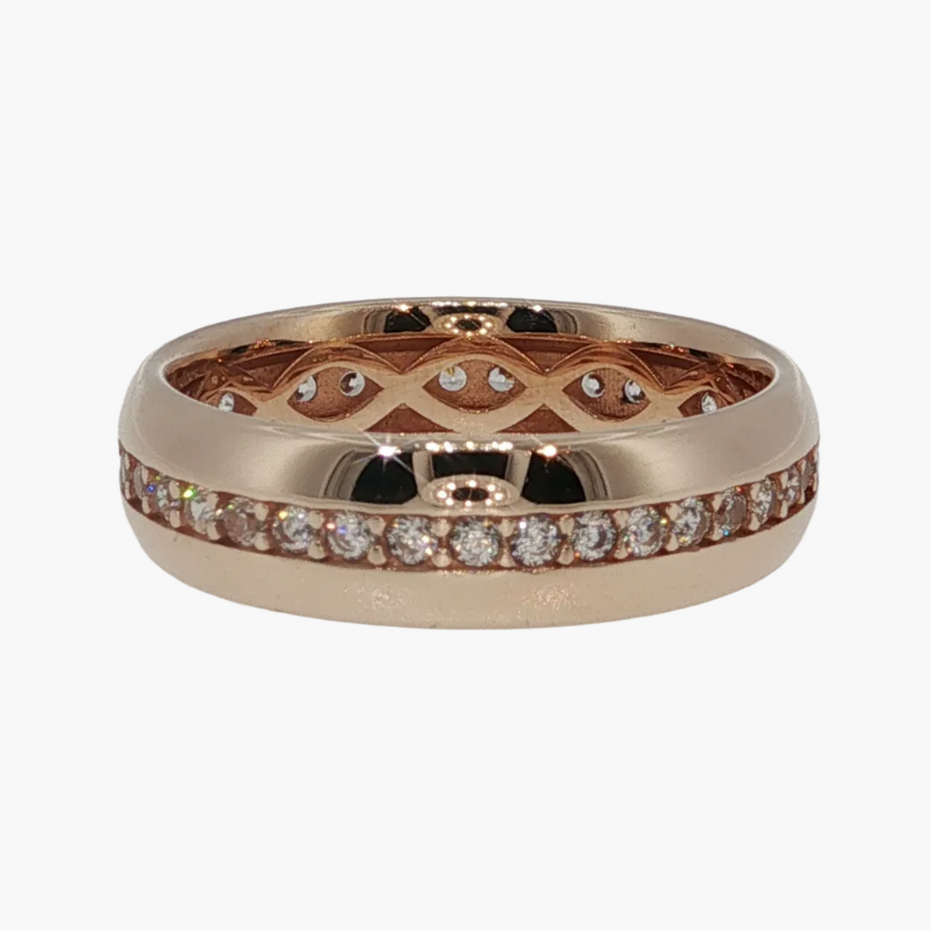 Rose Gold Diamond Channel-Set Eternity Ring