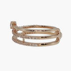 Multi-Row Diamond Stackable Ring in Rose Gold