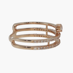 Multi-Row Diamond Stackable Ring in Rose Gold