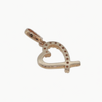 Diamond Pave Crossover Heart Pendant — Rose Gold