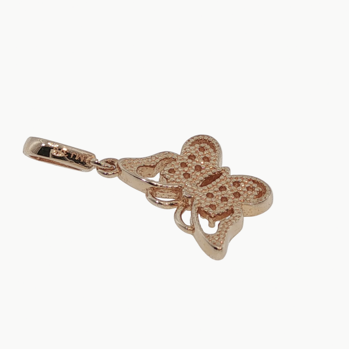 Diamond Butterfly Pendant in Rose Gold