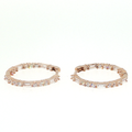 Diamond Hoop Earrings in Rose Gold