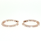 Diamond Hoop Earrings in Rose Gold