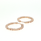 Diamond Hoop Earrings in Rose Gold
