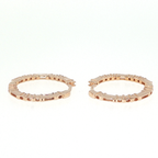 Diamond Hoop Earrings in Rose Gold