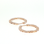 Diamond Hoop Earrings in Rose Gold