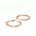 Diamond Hoop Earrings in Rose Gold