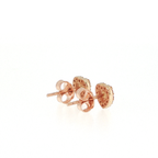 Diamond Halo Heart Stud Earrings in Rose Gold