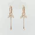 Rose Gold Diamond Dangle Earrings