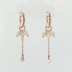 Rose Gold Diamond Dangle Earrings