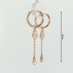 Rose Gold Diamond Dangle Earrings