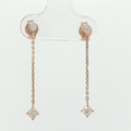 Diamond Dangle Earrings in Rose Gold