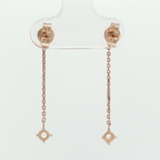 Diamond Dangle Earrings in Rose Gold