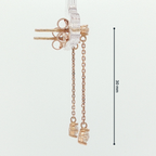 Diamond Dangle Earrings in Rose Gold
