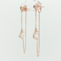 Rose Gold Diamond Dangle Earrings