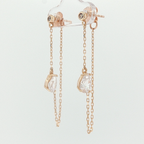 Rose Gold Diamond Dangle Earrings