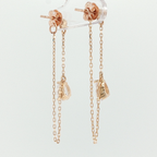 Rose Gold Diamond Dangle Earrings