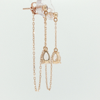 Rose Gold Diamond Dangle Earrings