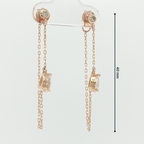 Rose Gold Diamond Dangle Earrings
