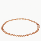 Rose Gold Woven Link Chain Bracelet 20 cm