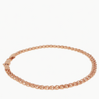 Rose Gold Woven Link Chain Bracelet 20 cm