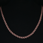 Rose Gold Interlocking Link Chain Necklace 50 cm