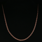 Rose Gold Interlocking Link Chain Necklace 50cm
