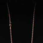 Rose Gold Interlocking Link Chain Necklace 50cm