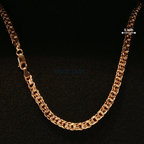 Rose Gold Woven Link Chain Necklace 45cm