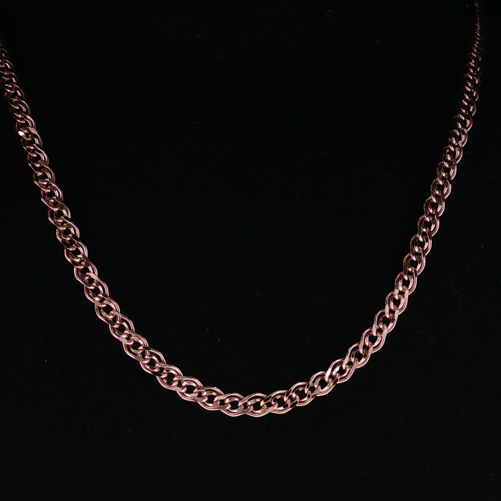 Classic Rose Gold Link Chain Necklace 45mm