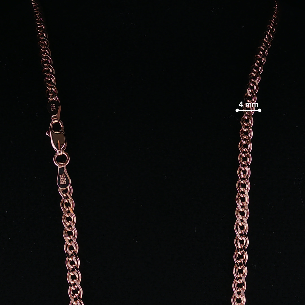 Classic Rose Gold Link Chain Necklace 45mm
