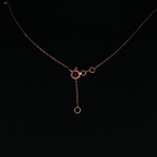 Rose Gold Diamond Station Chain Necklace 43-45mm