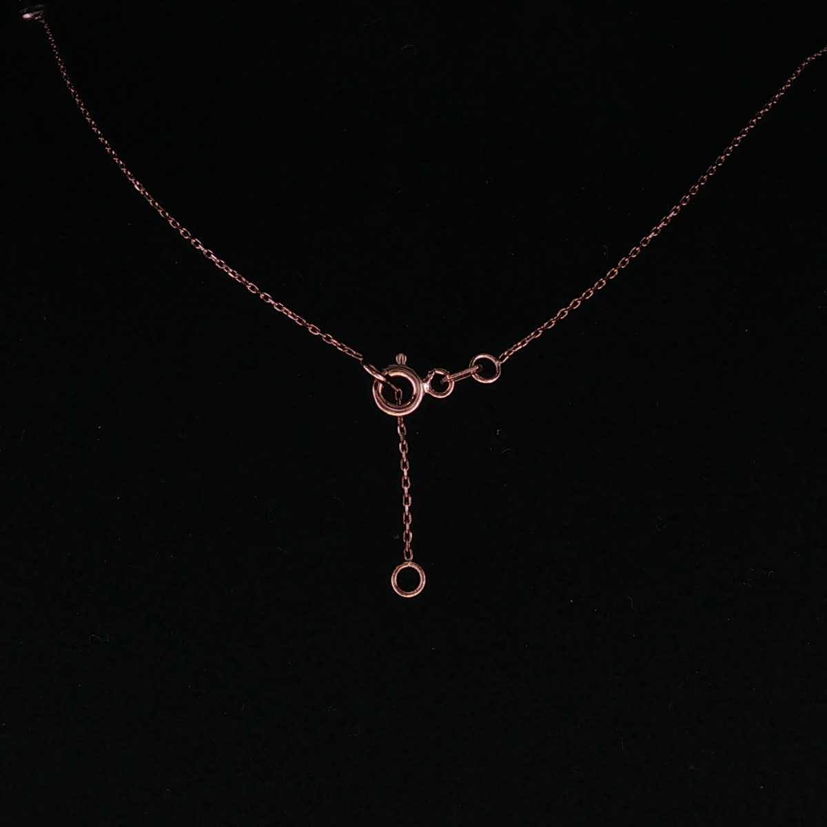 Rose Gold Diamond Station Chain Necklace 43-45mm