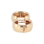 Faceted Rose Gold Huggie Hoop Earrings