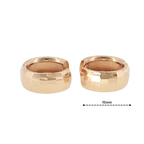 Faceted Rose Gold Huggie Hoop Earrings