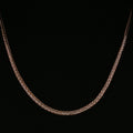 Intricate Woven Link Chain Necklace in Rose Gold 45cm