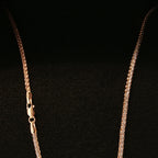 Intricate Woven Link Chain Necklace in Rose Gold 45cm