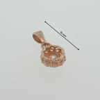 Rose Gold Diamond Halo Pendant