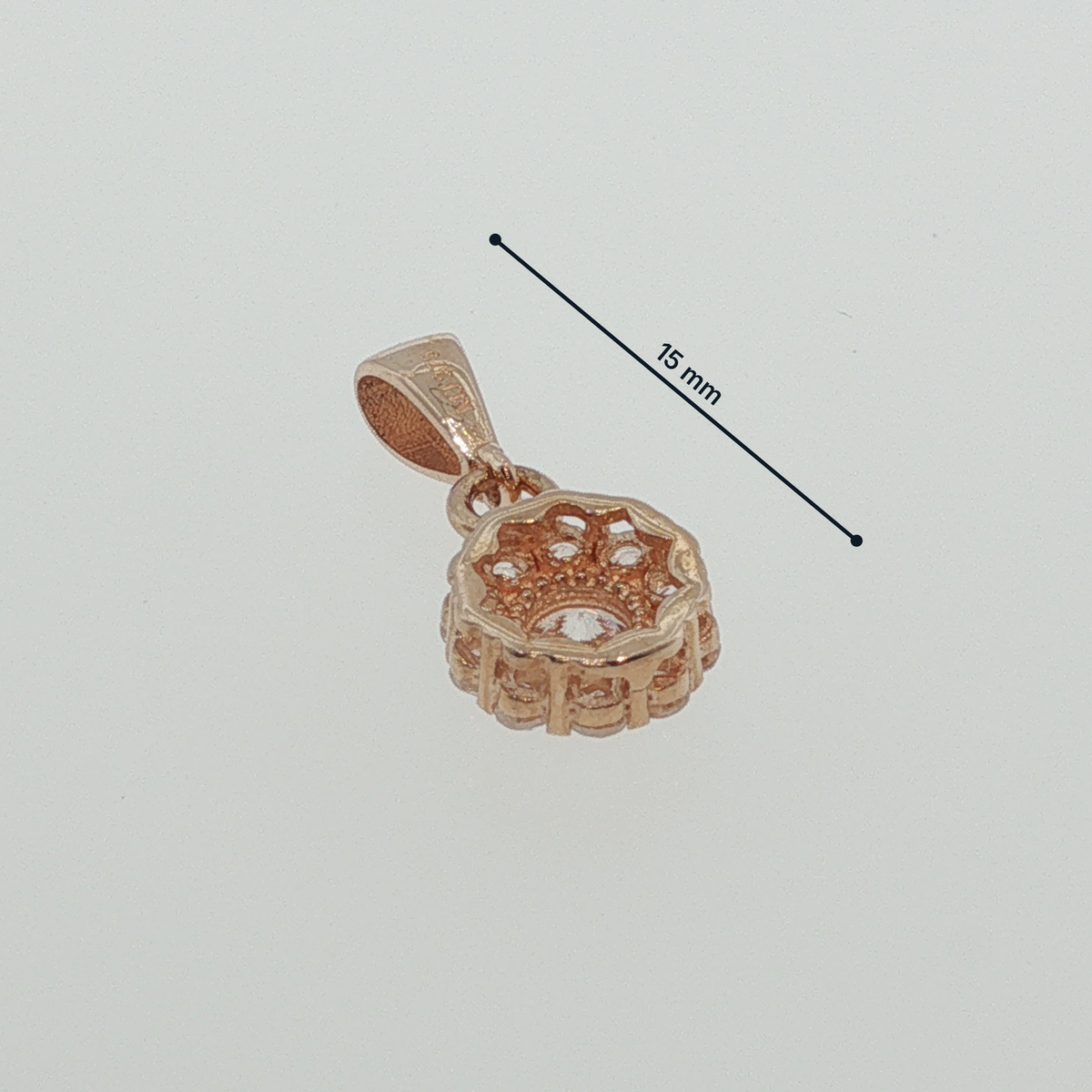 Rose Gold Diamond Halo Pendant