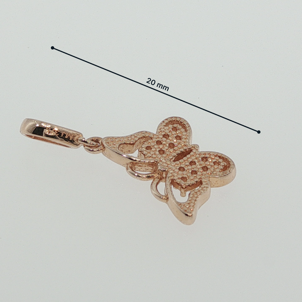 Diamond Butterfly Pendant in Rose Gold
