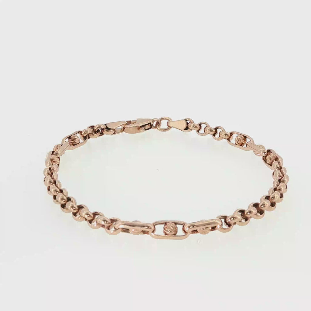 Gold Chain Bracelet 17.5cm