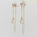 Rose Gold Diamond Dangle Earrings