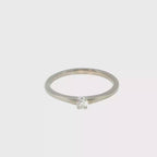 Diamond Solitaire Ring in White Gold