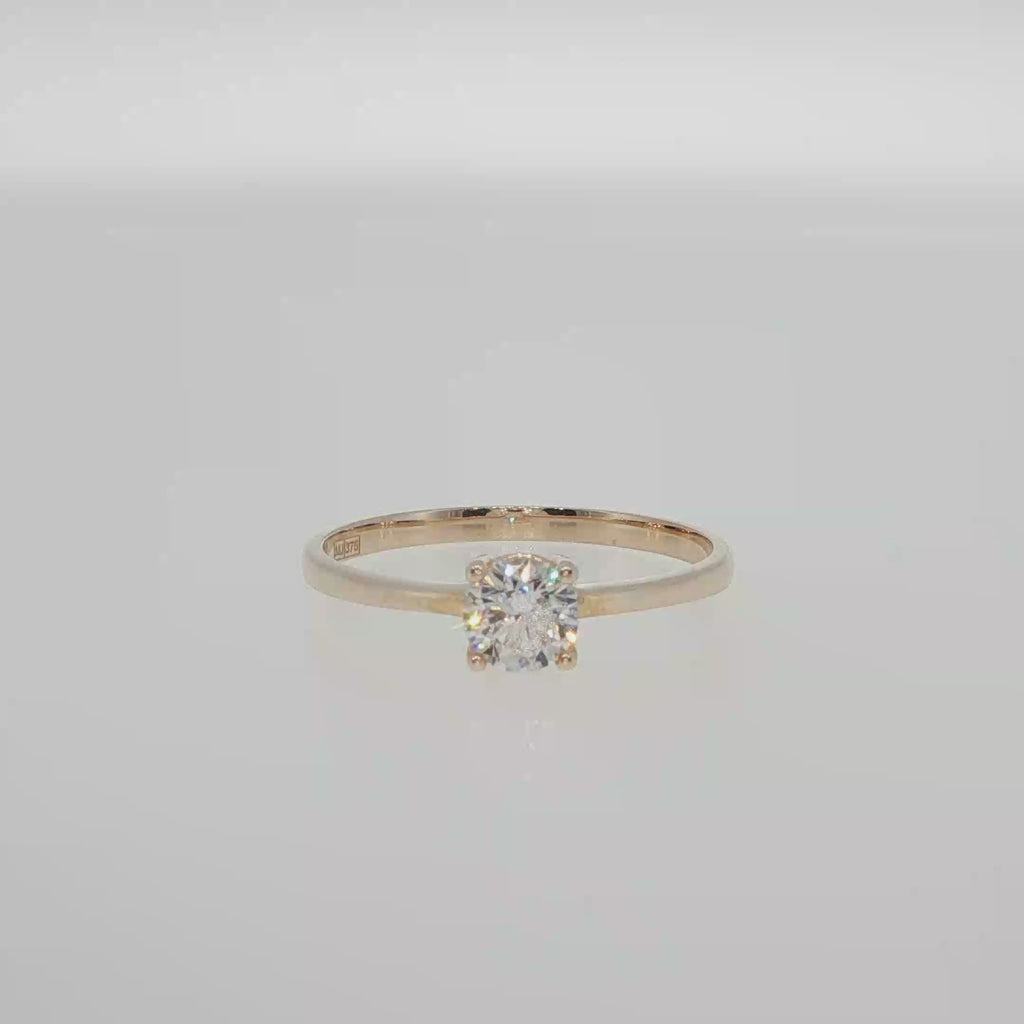 Rose Gold Diamond Solitaire Ring