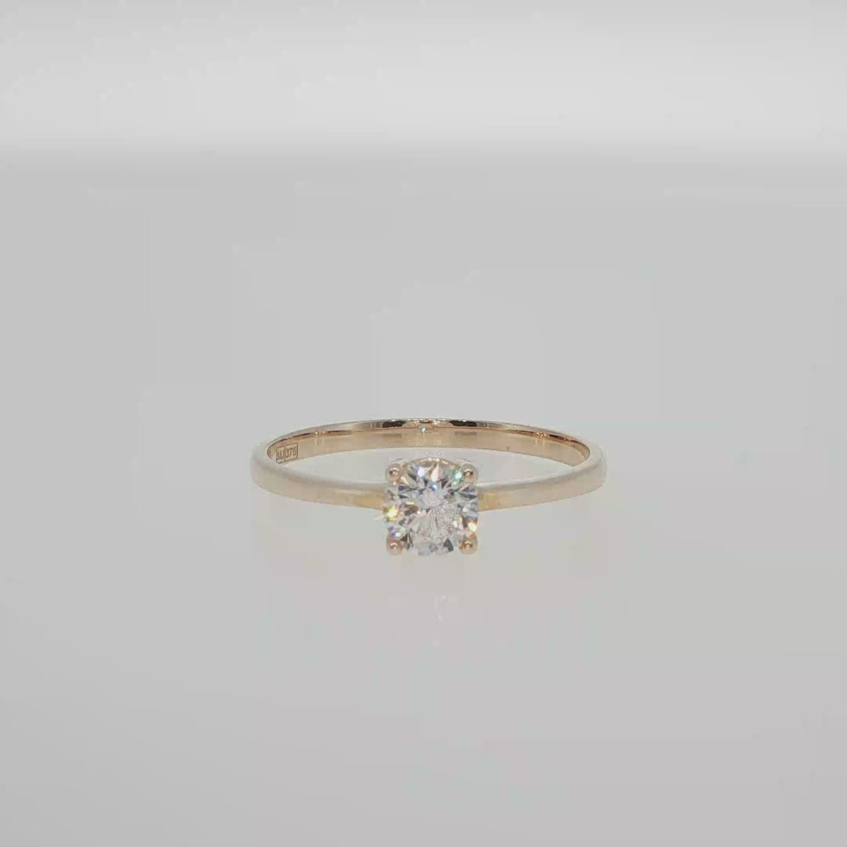 Rose Gold Diamond Solitaire Ring