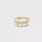 Yellow Gold Diamond Starburst Band Ring