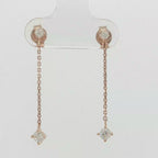 Diamond Dangle Earrings in Rose Gold