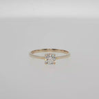 Round Diamond Solitaire Ring in Rose Gold
