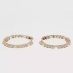Diamond Hoop Earrings in Rose Gold
