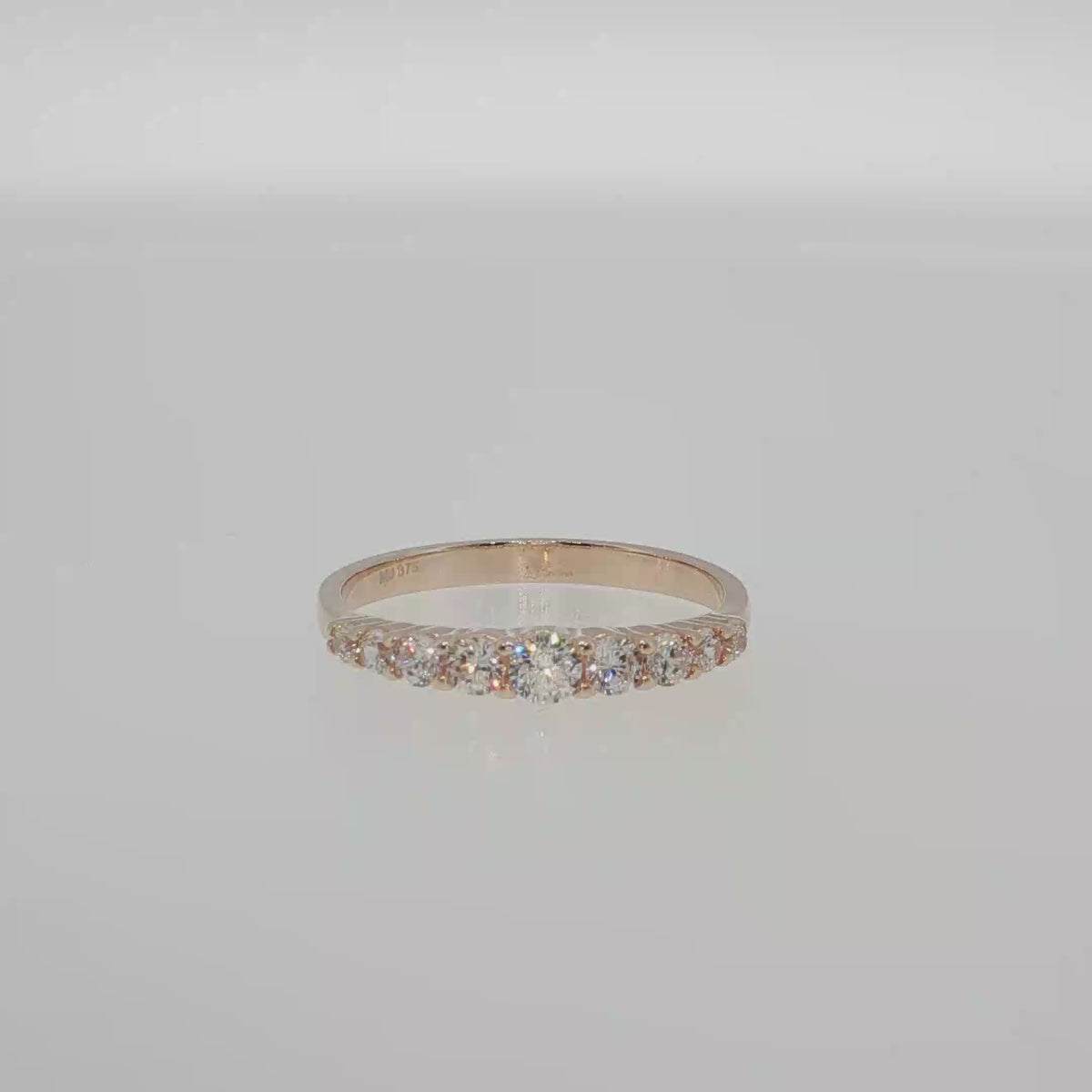 Rose Gold Diamond Multistone Ring